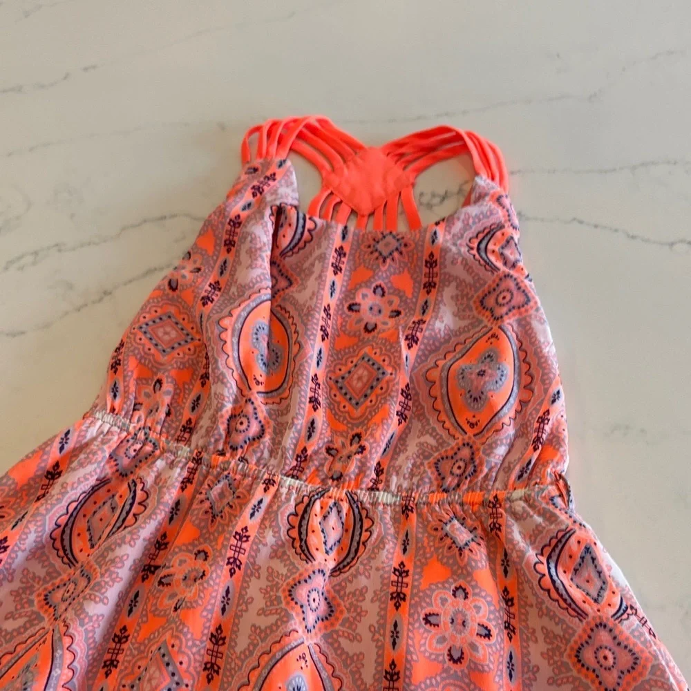 Charming Pink Patterned Kids Dress